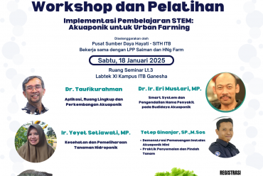 [WORKSHOP DAN PELATIHAN] Implementasi Pembelajaran STEM: Akuaponik untuk Urban Farming