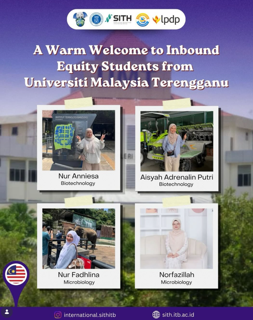Empat Mahasiswa Universiti Malaysia Terengganu Jalani Program Exchange Inbound dan Research Internship di SITH ITB